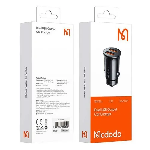 شارژر فندکی مک دودو | car charger mcdodo cc-6602